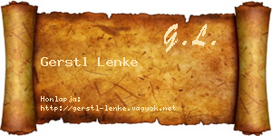 Gerstl Lenke névjegykártya